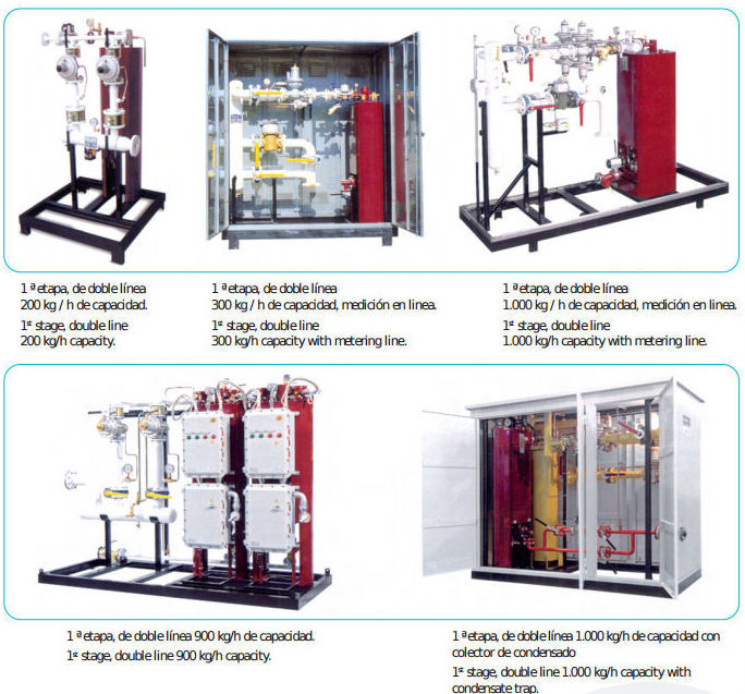Equipos modulares de vaporación y regulación Equipos modulares de vaporación y regulación