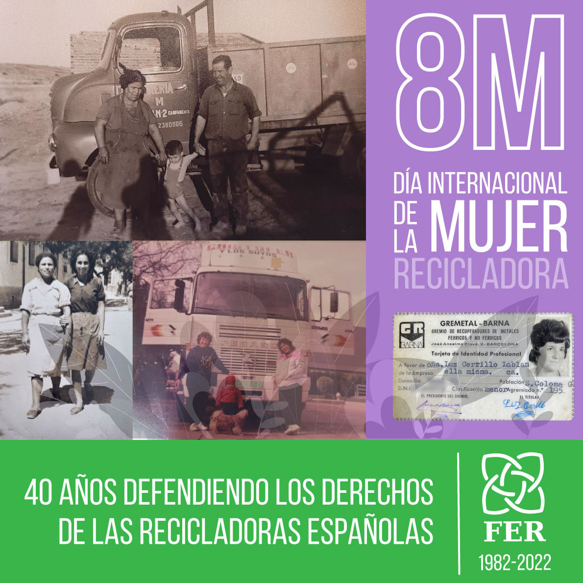 La Federacion Española del Reciclaje homenajea a las pioneras de nuestro sector entre la que se encuentra nuestra Salvadora Montesinos. Un recuerdo muy sentido en el dia de la mujer trabajadora y en cada dia.