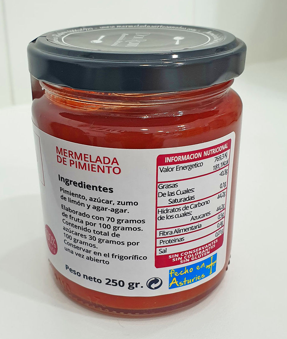 Mermelada artesanal de pimiento Mermelada artesanal de pimiento