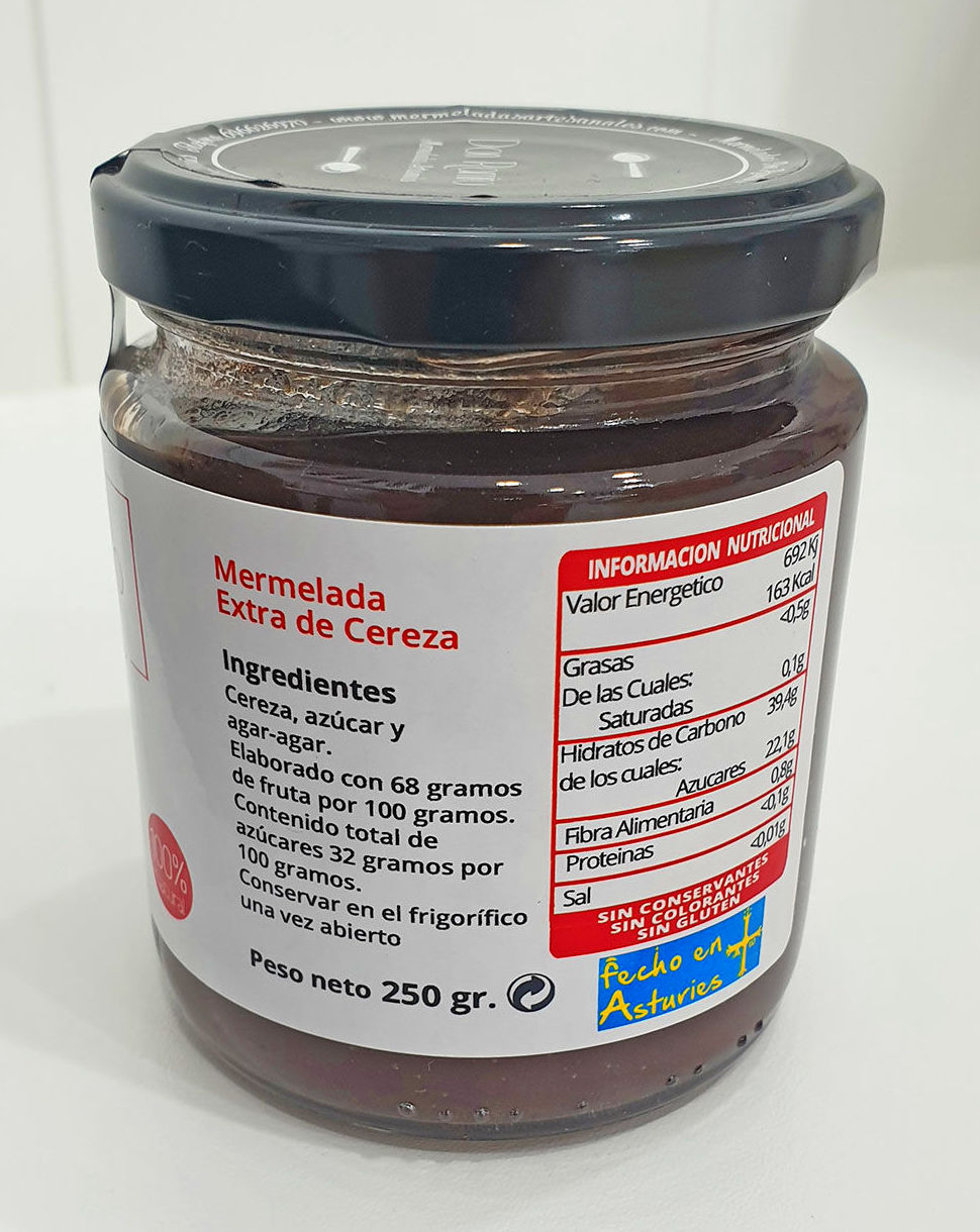 Mermelada de cereza sin azúcares añadidos Mermelada de cereza sin azúcares añadidos