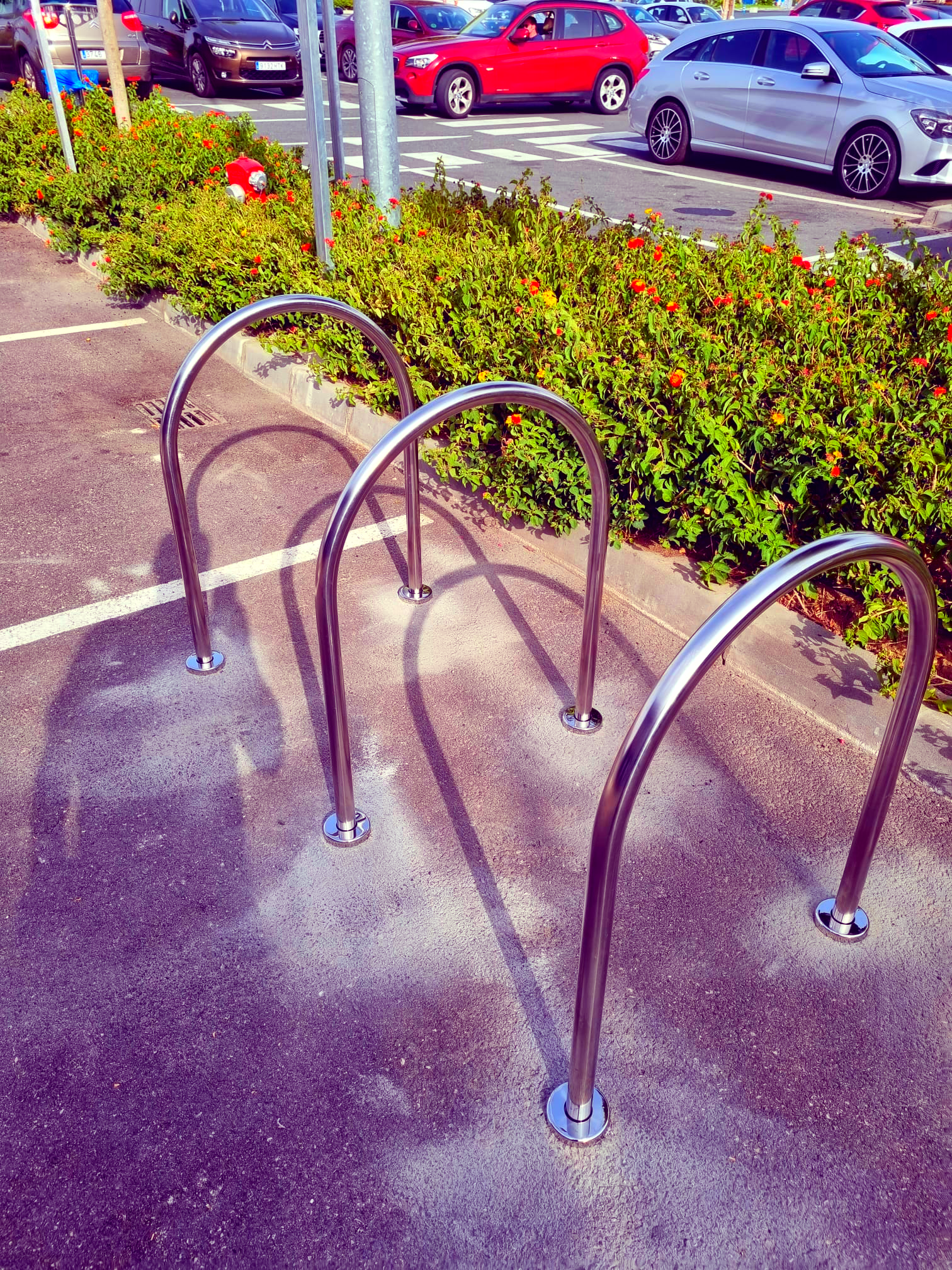 Soportes para bicicletas de acero inoxidable Soportes para bicicletas de acero inoxidable