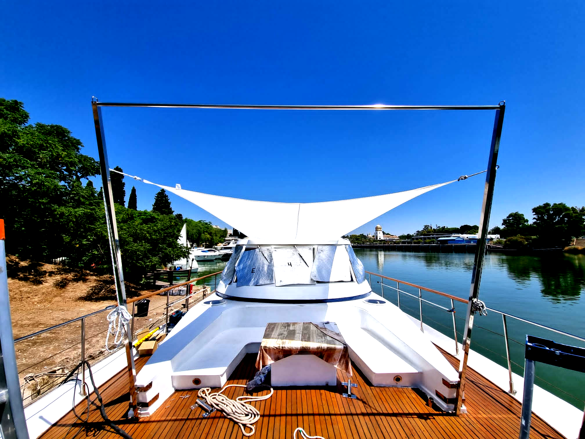 Estructura de acero inoxidable para toldo de barco Estructura de acero inoxidable para toldo de barco