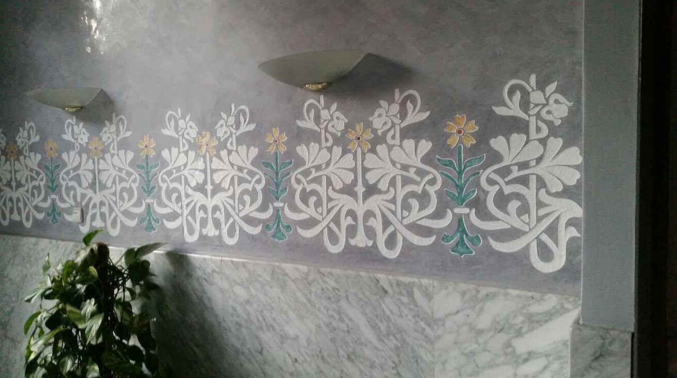 Pintura decorativa en vestíbulos de comunidades Pintura decorativa en vestíbulos de comunidades