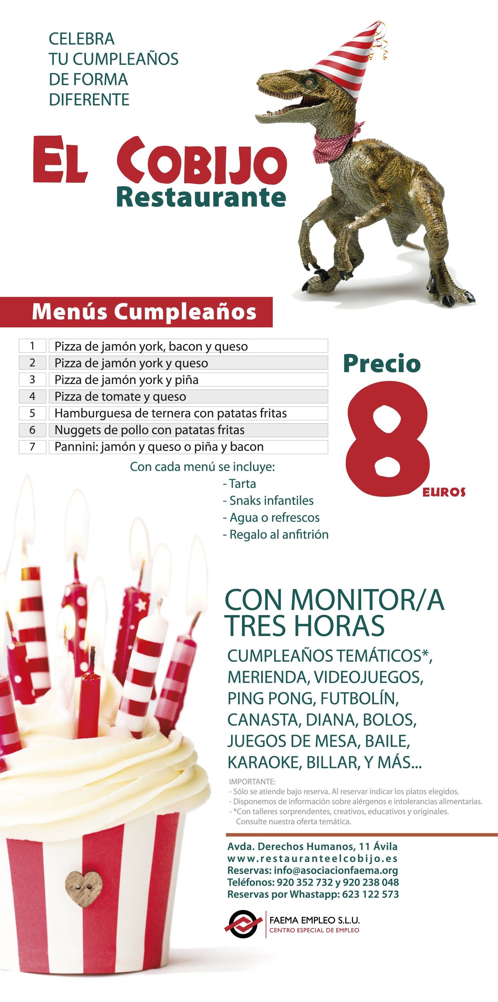 Menú cumpleaños: de Restaurante El Cobijo Menú cumpleaños: de Restaurante El Cobijo