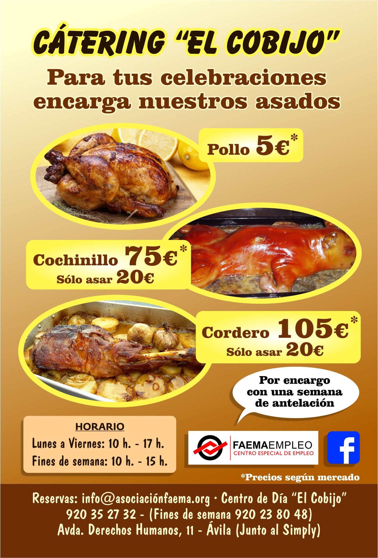 Catering asados: Amplia carta de Restaurante El Cobijo Catering asados: Amplia carta de Restaurante El Cobijo