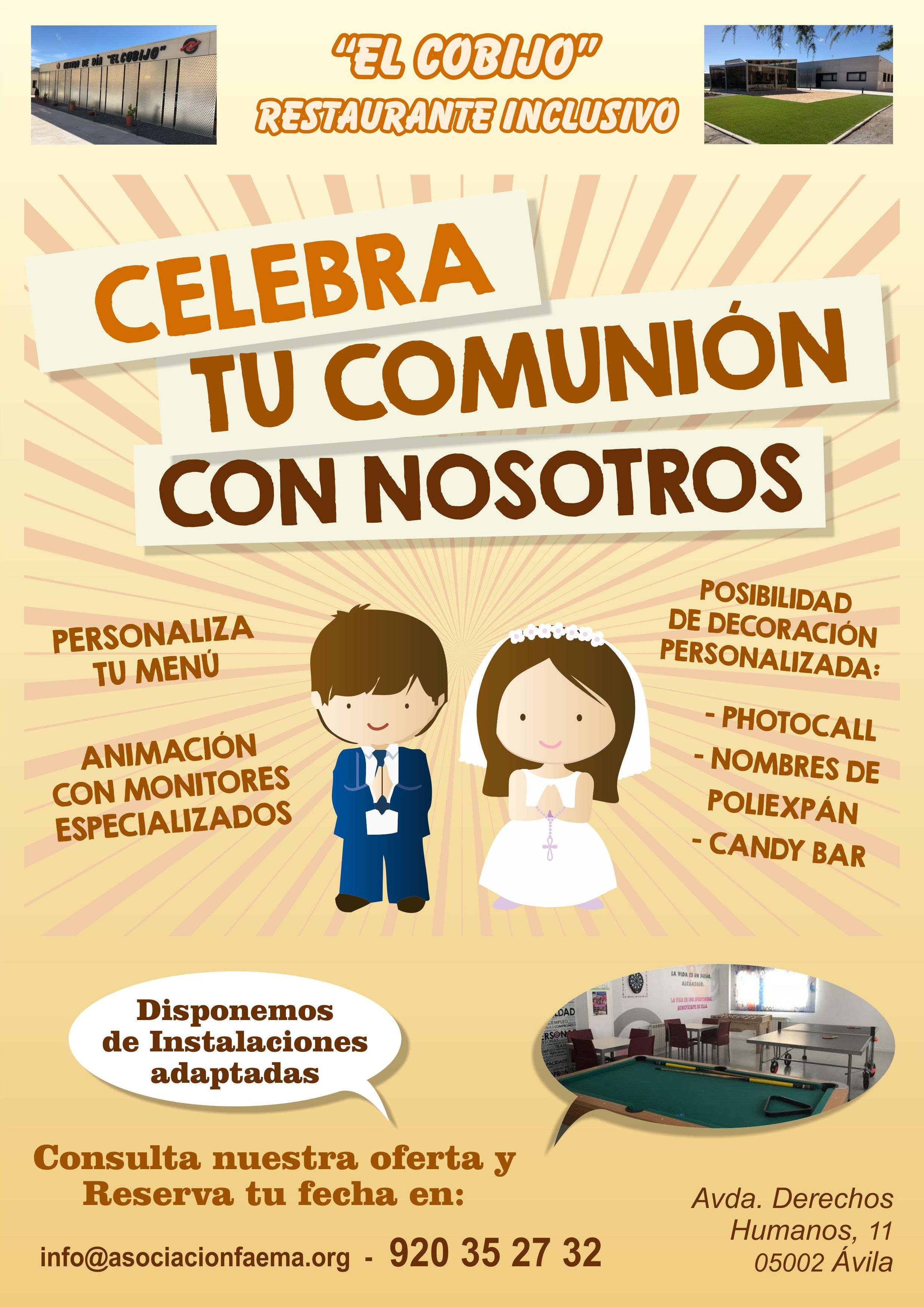 CELEBRA TU COMUNIÓN CON NOSOTROS CELEBRA TU COMUNIÓN CON NOSOTROS