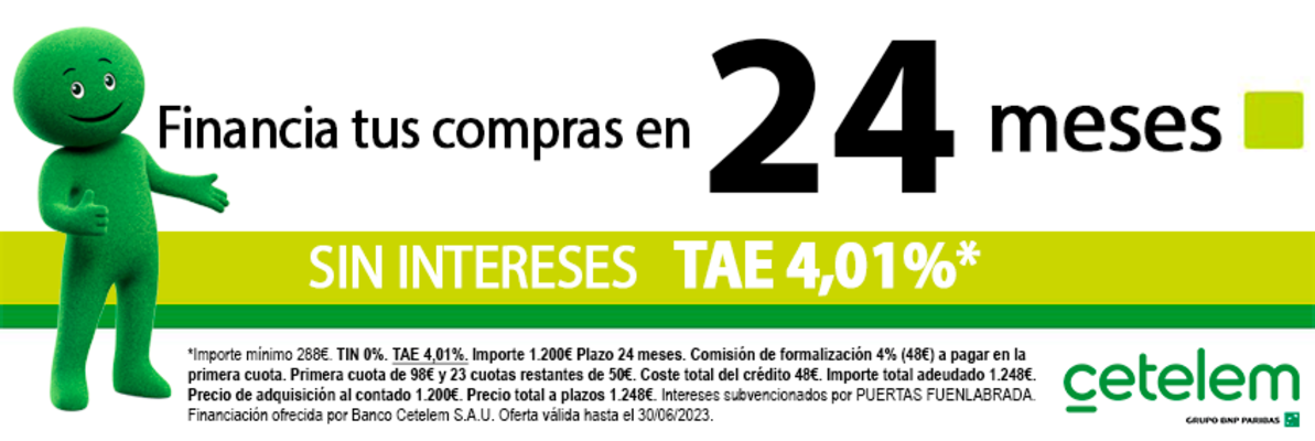 24 meses sin intereses TAE 4,01%: Servicios de Puertas García Flores 24 meses sin intereses TAE 4,01%: Servicios de Puertas García Flores