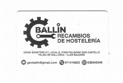 Tarjeta Cliente para Profesionales: Servicios de Recambios de Hostelería Tarjeta Cliente para Profesionales: Servicios de Recambios de Hostelería