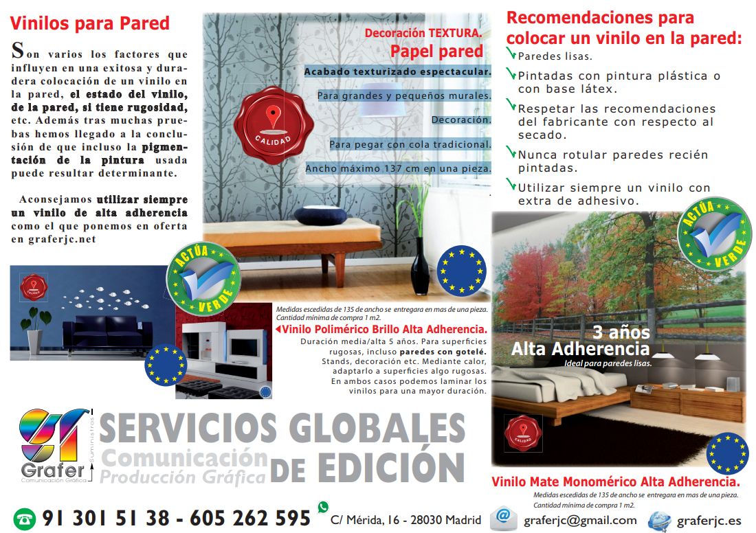 Decoración de paredes: Servicios de Grafer Decoración de paredes: Servicios de Grafer