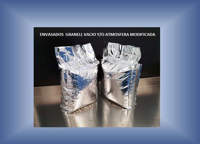 Envasado vació de alimentos con/sin atmósfera modificada con barrera de aluminio Envasado vació de alimentos con/sin atmósfera modificada con barrera de aluminio