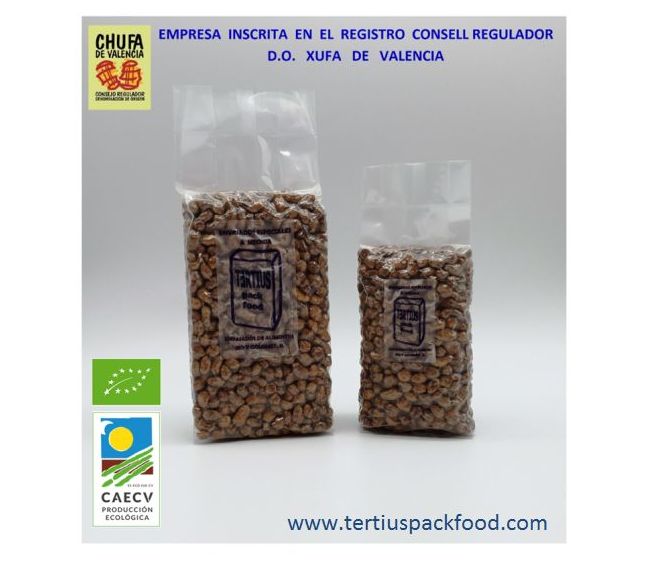 Envasados al vació de chufa de Valencia y/o ecológica Envasados al vació de chufa de Valencia y/o ecológica