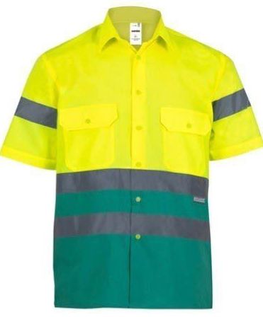 CAMISA BICOLOR MANGA CORTA ALTA VISIBILIDAD Ref.. CAMISA BICOLOR MANGA CORTA ALTA VISIBILIDAD Ref..