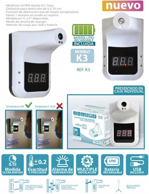 Termómetro de infrarojos mural: Productos de Carlin Distribución Aragón Termómetro de infrarojos mural: Productos de Carlin Distribución Aragón