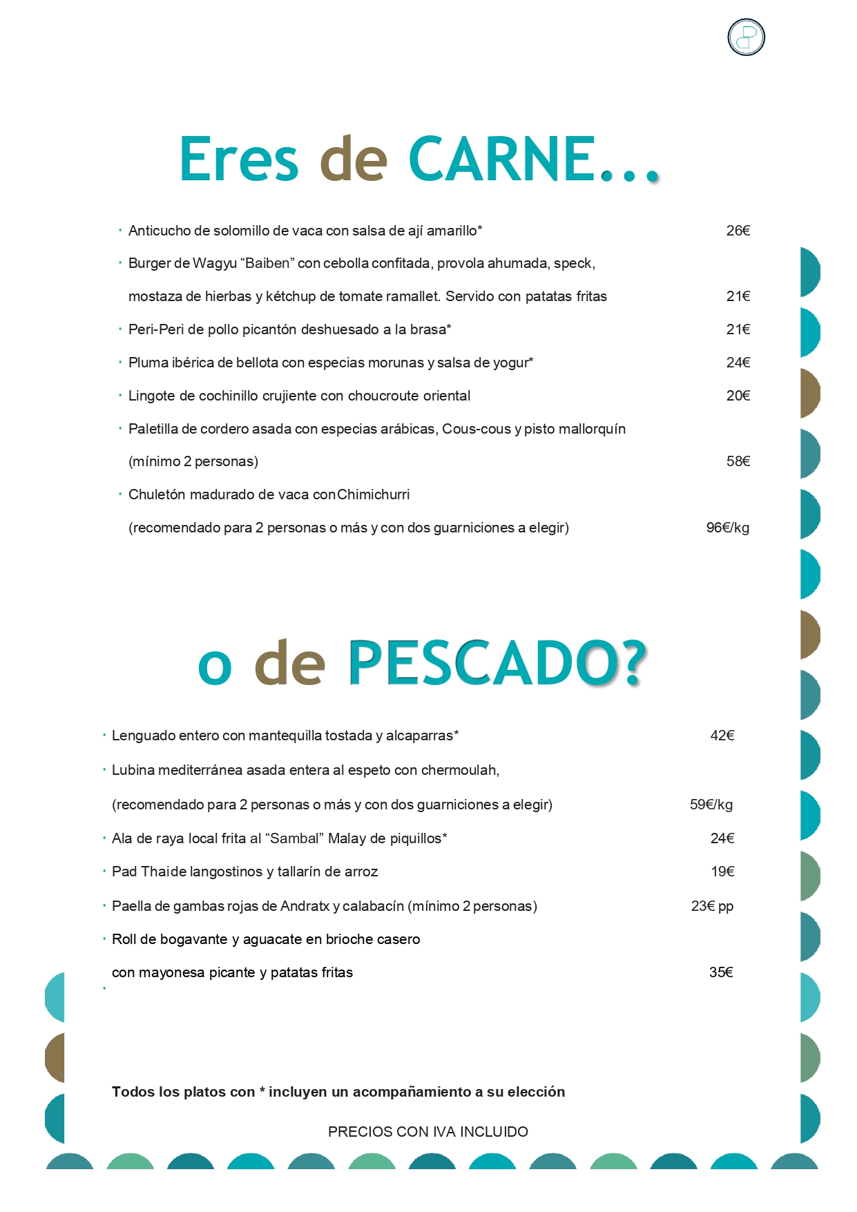 Carta Baiben en español: Menú de Baiben Restaurant Carta Baiben en español: Menú de Baiben Restaurant