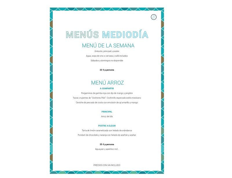 Carta Baiben: Menú de Baiben Restaurant Carta Baiben: Menú de Baiben Restaurant