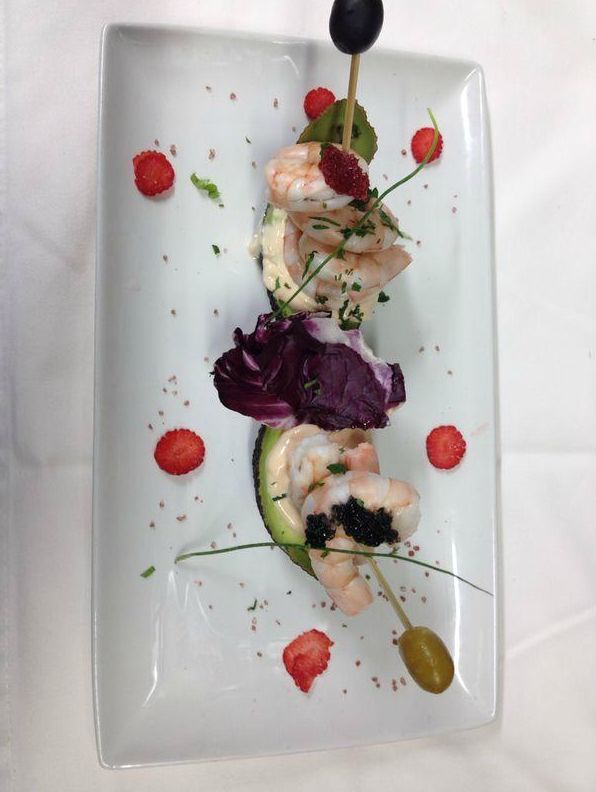 Aguacate con gambas Aguacate con gambas