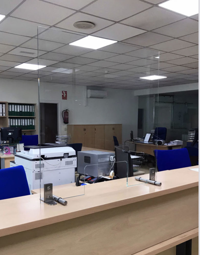 mampara vidrio templado o laminado covid-19 Cristaleria Formas mampara vidrio templado o laminado covid-19 Cristaleria Formas