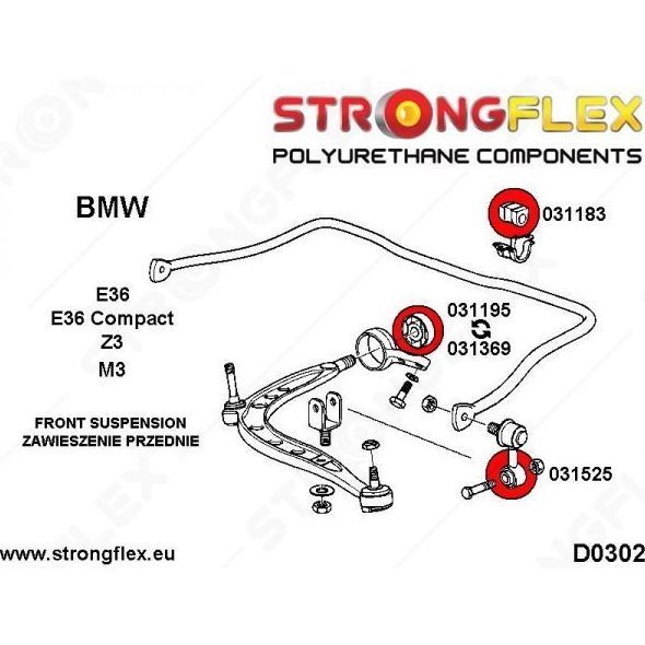 StrongFlex - 031369A - Delantero Inferior M3 E36 excéntrico SPORT: Servicios y Productos de Sirius Tuning StrongFlex - 031369A - Delantero Inferior M3 E36 excéntrico SPORT: Servicios y Productos de Sirius Tuning