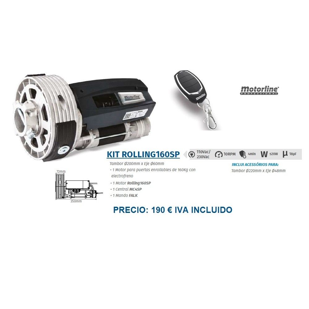 Kit Rolling160SP: Servicios de Puertas automáticas Odiel Kit Rolling160SP: Servicios de Puertas automáticas Odiel