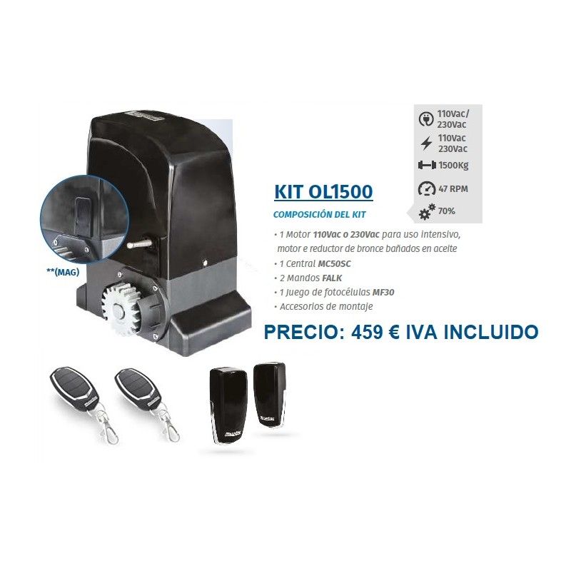 Kit OL1500: Servicios de Puertas automáticas Odiel Kit OL1500: Servicios de Puertas automáticas Odiel