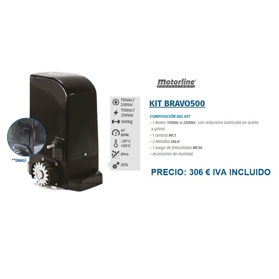 Kit Bravo 500: Servicios de Puertas automáticas Odiel Kit Bravo 500: Servicios de Puertas automáticas Odiel