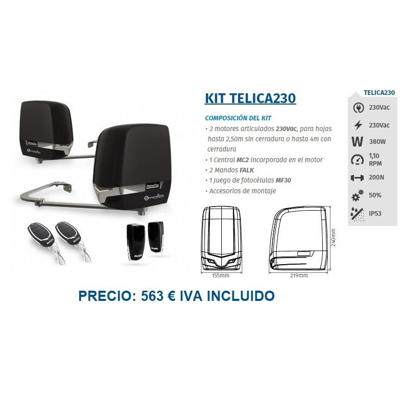 Kit Telica 230: Servicios de Puertas automáticas Odiel Kit Telica 230: Servicios de Puertas automáticas Odiel