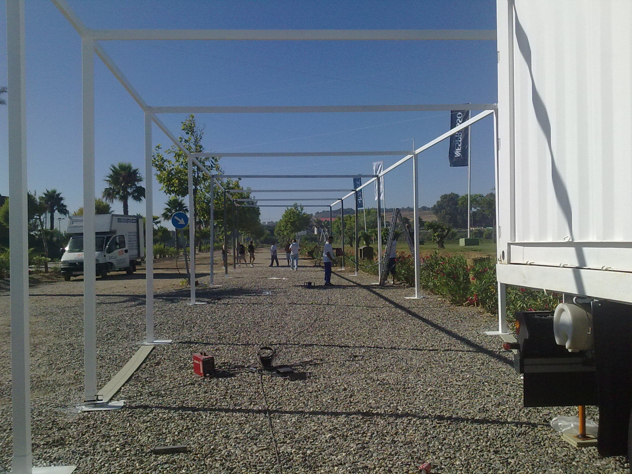 Estrutura carpa 60 mts de evento BMW-MINI   en Sotogrande -Cadiz