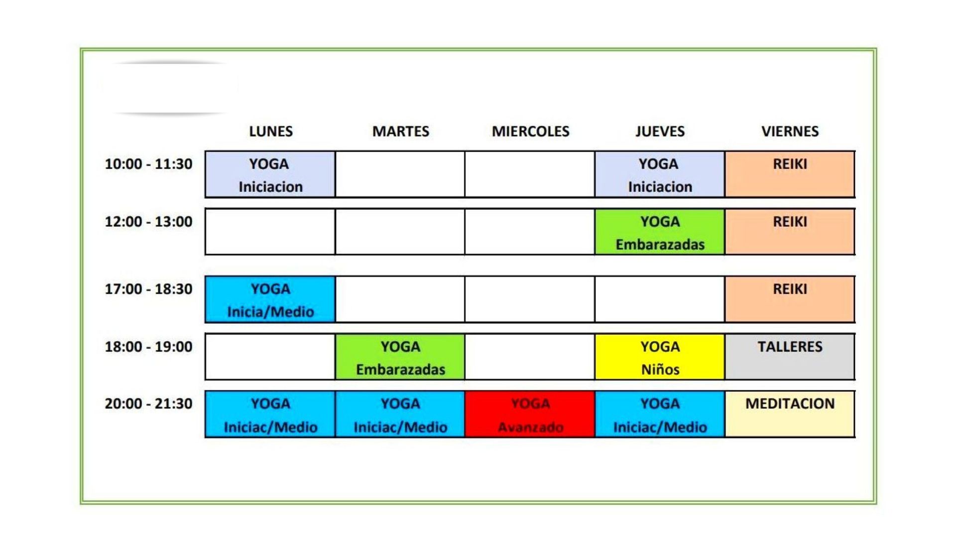 Horarios y precio de las clases: Clases y talleres de Izel Yoga Horarios y precio de las clases: Clases y talleres de Izel Yoga