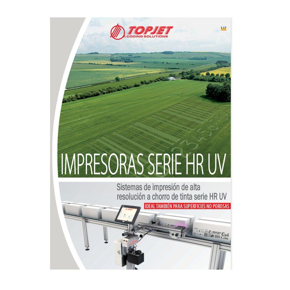 Impresoras Serie HR UV: Catálogo de Ibertopjet Impresoras Serie HR UV: Catálogo de Ibertopjet