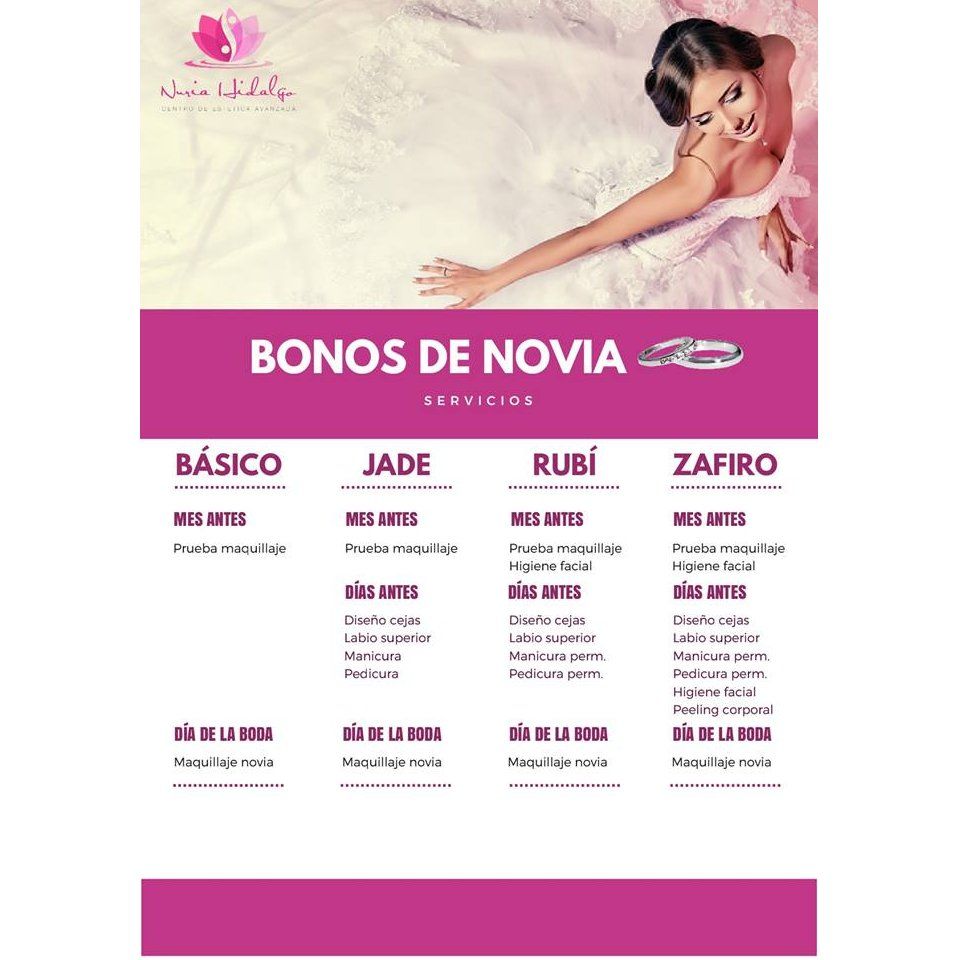 Bonos de novia: Servicios de Centro de Estética Nuria Hidalgo Bonos de novia: Servicios de Centro de Estética Nuria Hidalgo