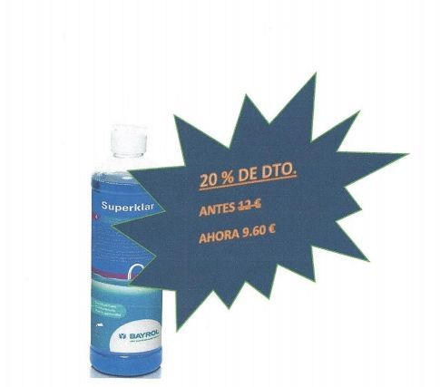Superklar 0,50 L. Clarificador: Productos y servicios de Piscinas Castilla - Construcción y Rehabilitación Superklar 0,50 L. Clarificador: Productos y servicios de Piscinas Castilla - Construcción y Rehabilitación