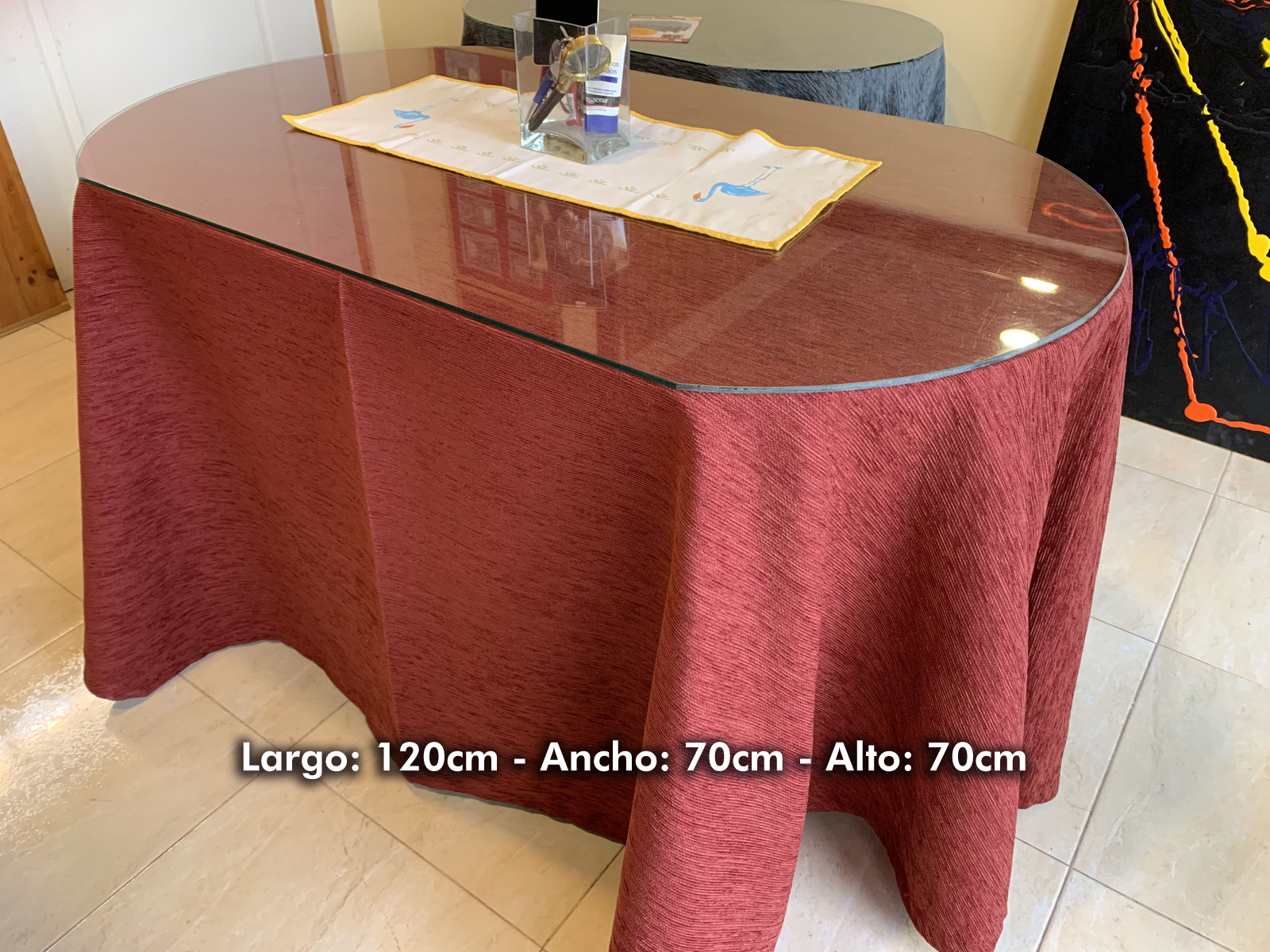 Mesa con falda y cristal: Catálogo de Mesas Camillas Completas Mesa con falda y cristal: Catálogo de Mesas Camillas Completas