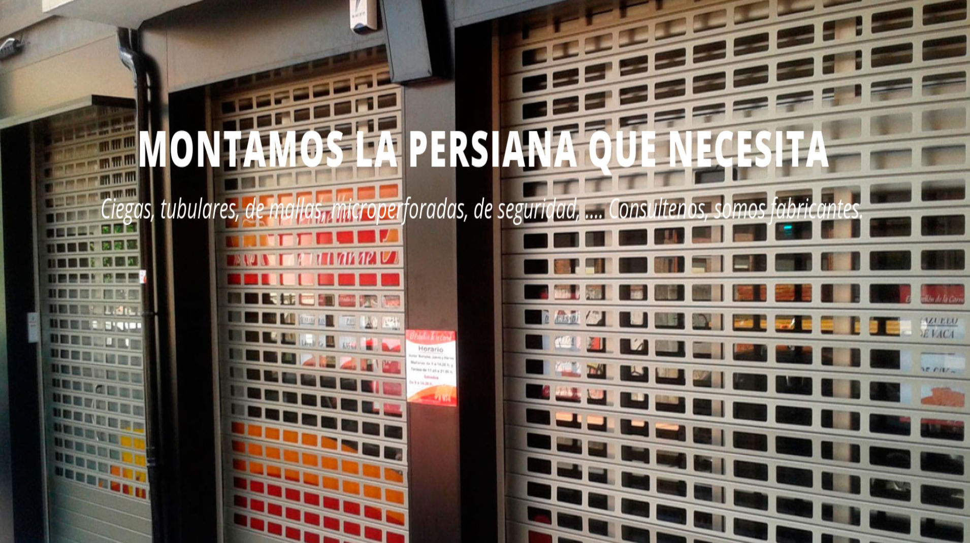 Servicios: Catálogo de Persianas metálicas Hegar Servicios: Catálogo de Persianas metálicas Hegar