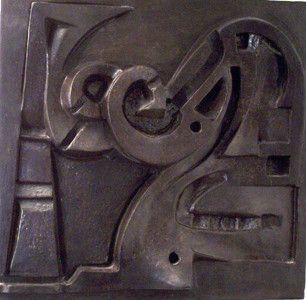 Neo construcciones. Vaciado pintado 42x42x6 cm /1989 Neo construcciones. Vaciado pintado 42x42x6 cm /1989