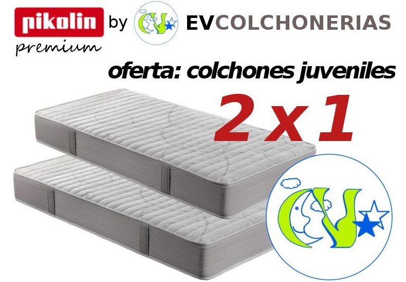 EV Colchonerías: oferta 2x1 colchones juveniles Pikolin