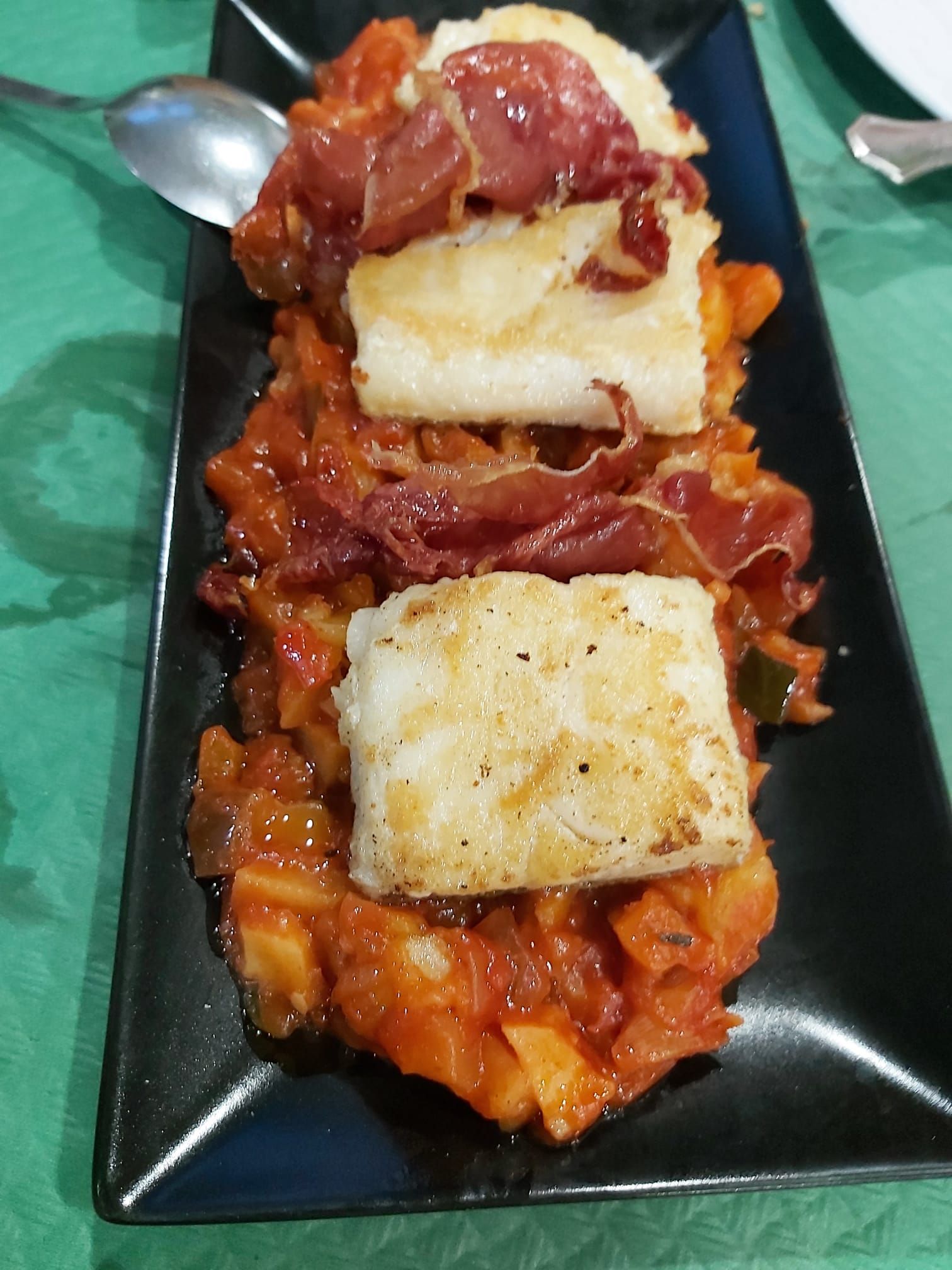 Bacalao con pisto Bacalao con pisto