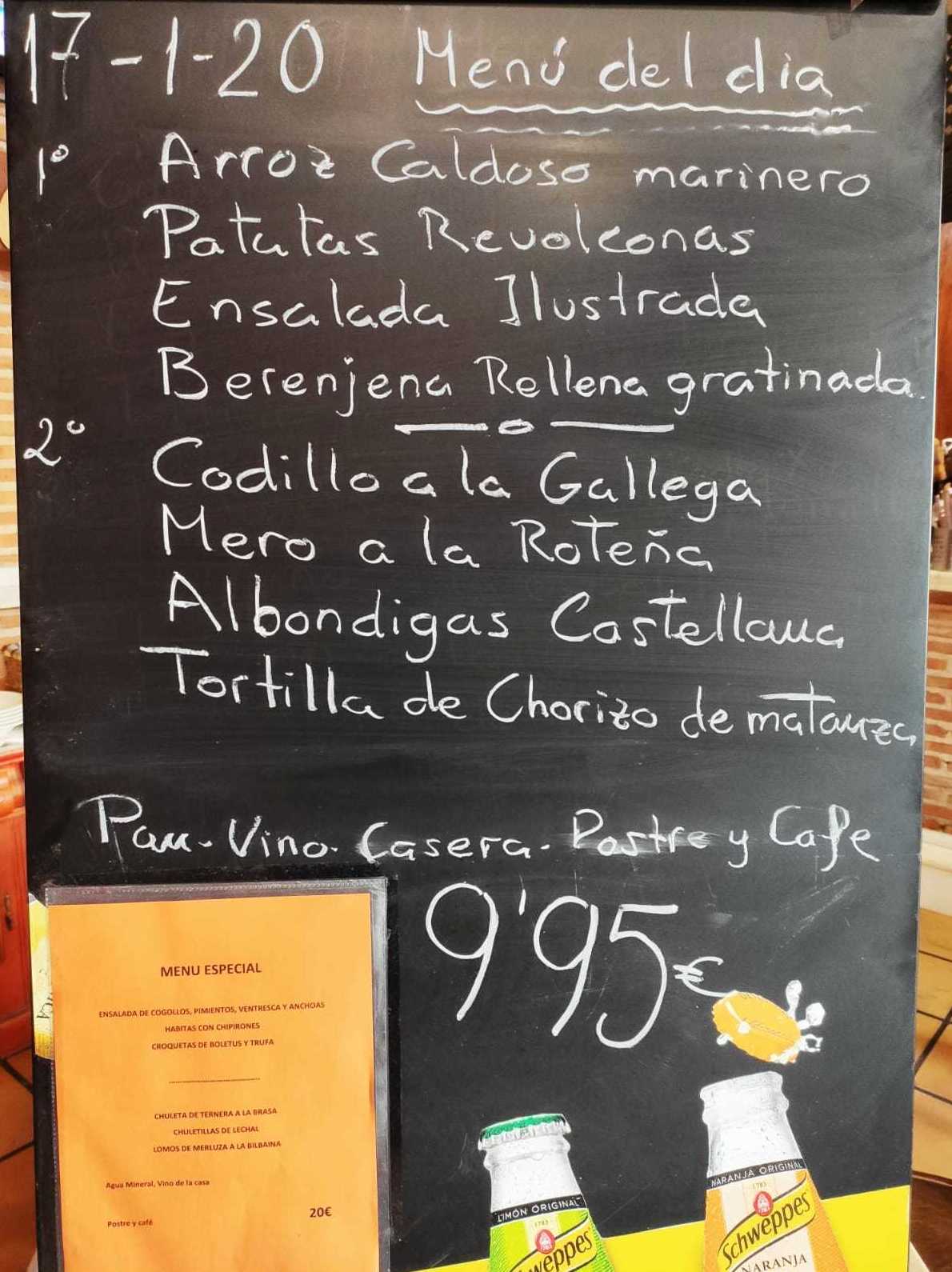 Menú del día: Carta y menús de Restaurante Gonzalo Menú del día: Carta y menús de Restaurante Gonzalo