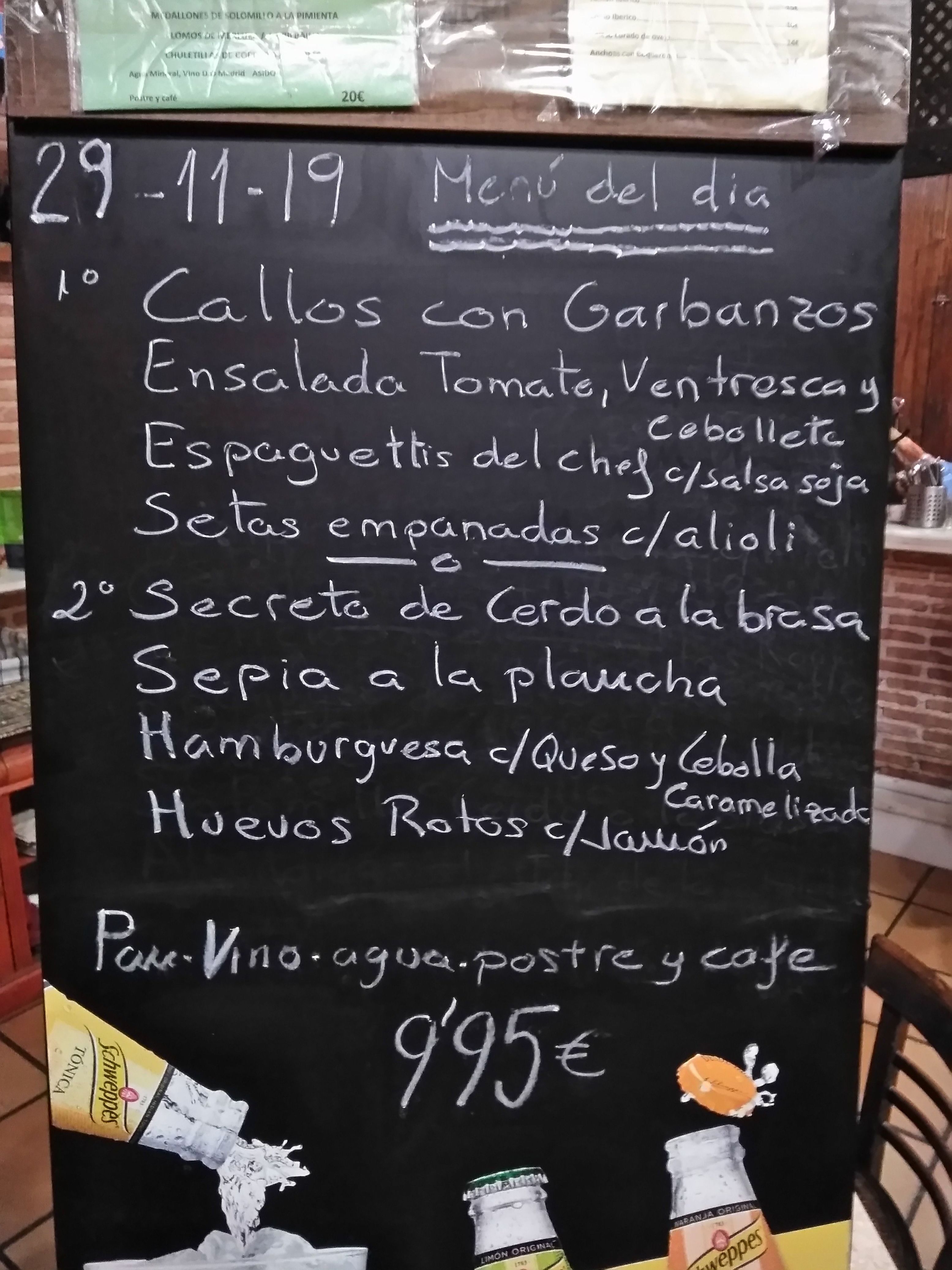 Menú del día: Carta y menús de Restaurante Gonzalo Menú del día: Carta y menús de Restaurante Gonzalo