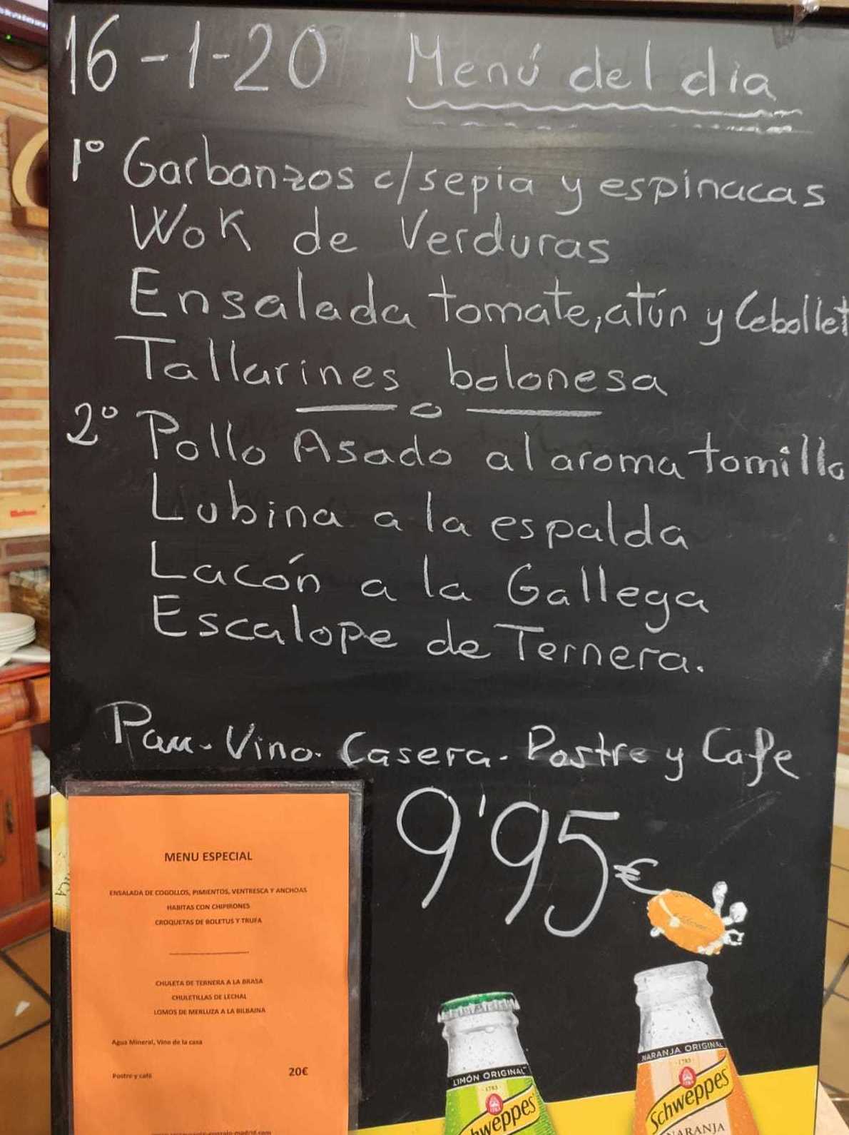 Menú del día: Carta y menús de Restaurante Gonzalo Menú del día: Carta y menús de Restaurante Gonzalo