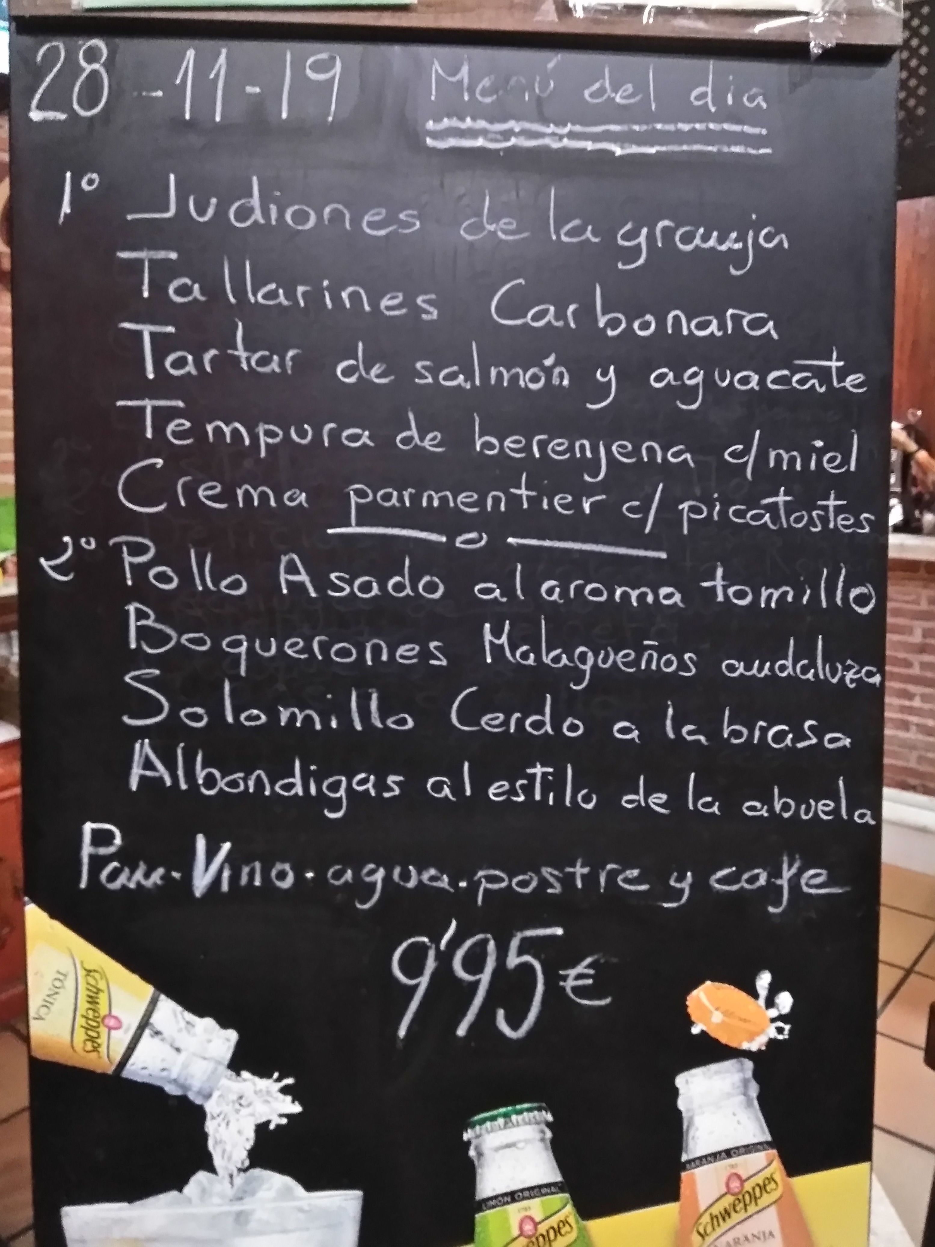 Menú del día: Carta y menús de Restaurante Gonzalo Menú del día: Carta y menús de Restaurante Gonzalo