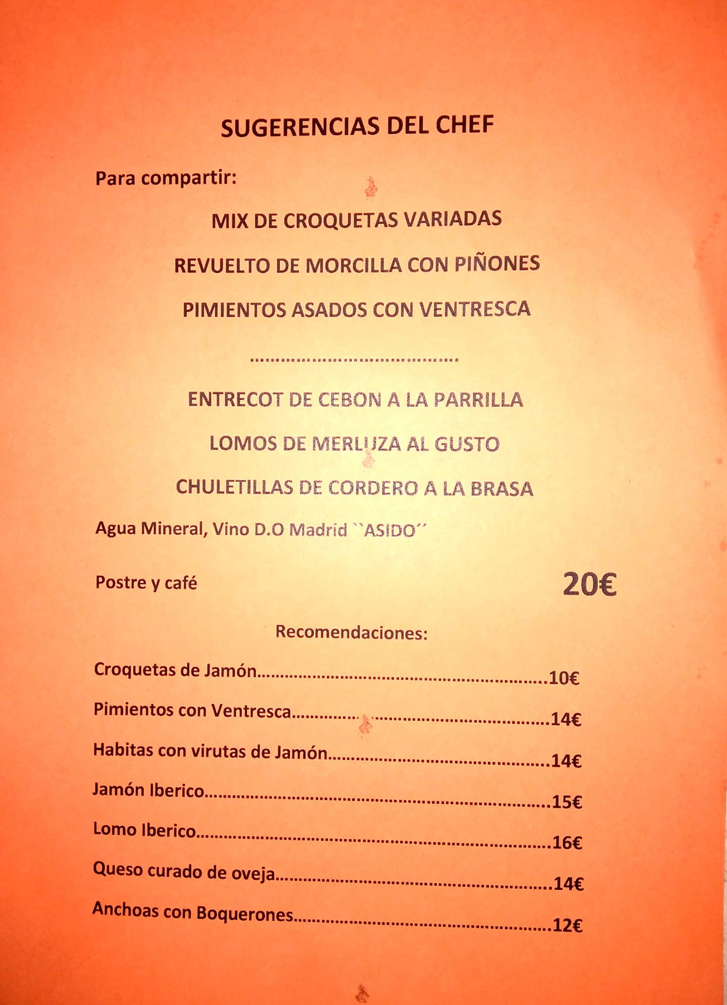 Menú especial: Carta y menús de Restaurante Gonzalo Menú especial: Carta y menús de Restaurante Gonzalo