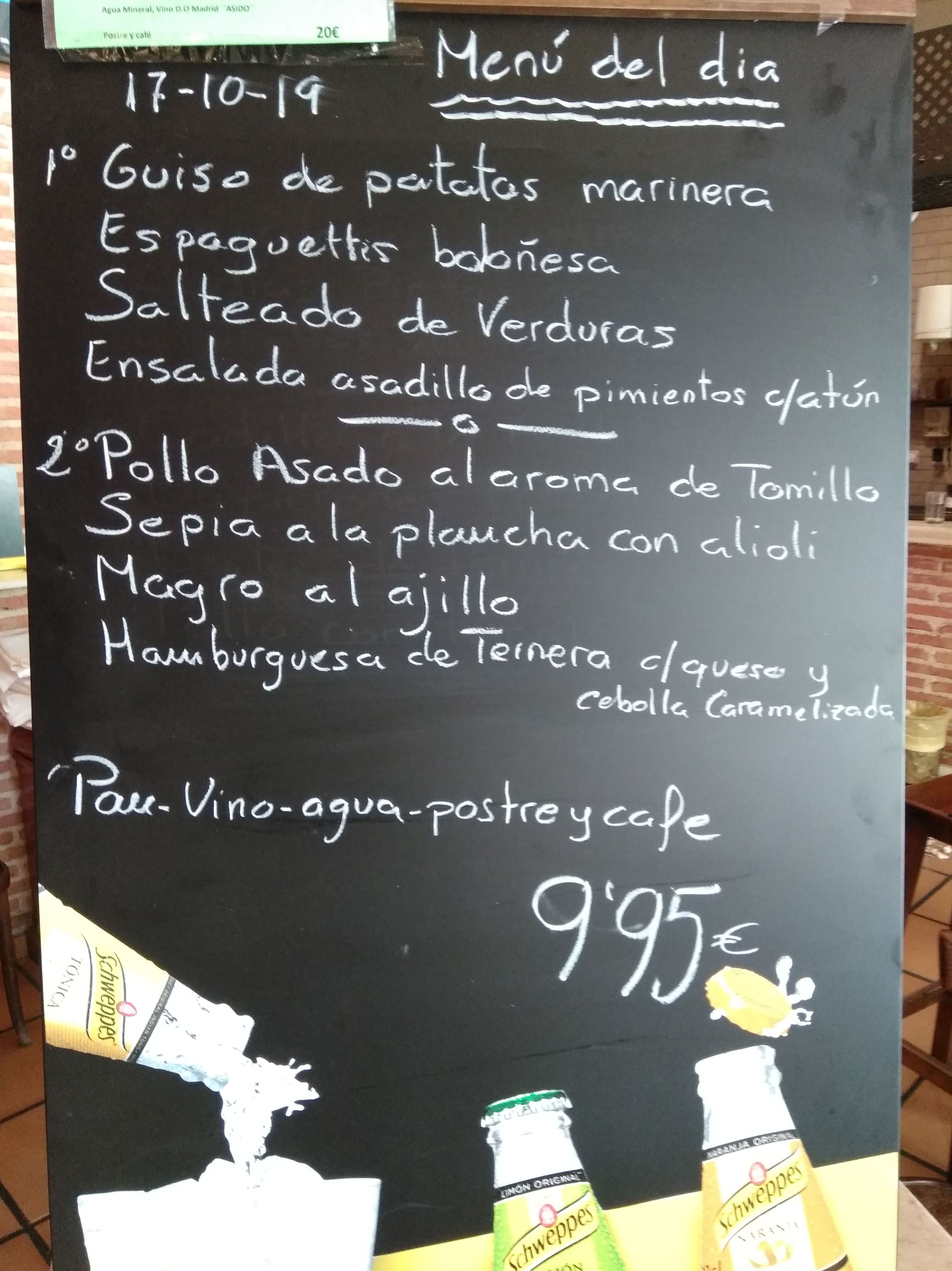 Menú del día: Carta y menús de Restaurante Gonzalo Menú del día: Carta y menús de Restaurante Gonzalo