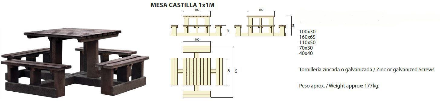 Mesa Castilla 1x1: ¿Qué podemos ofrecerte? de CM PLASTIK RECYCLING SL Mesa Castilla 1x1: ¿Qué podemos ofrecerte? de CM PLASTIK RECYCLING SL