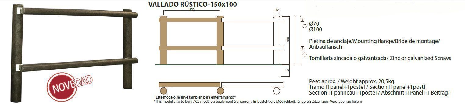 Vallado rústico 150x100: ¿Qué podemos ofrecerte? de CM PLASTIK RECYCLING SL Vallado rústico 150x100: ¿Qué podemos ofrecerte? de CM PLASTIK RECYCLING SL