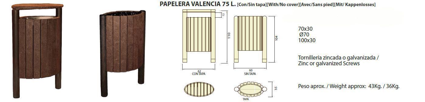 Papelera Valencia 75l: ¿Qué podemos ofrecerte? de CM PLASTIK RECYCLING SL Papelera Valencia 75l: ¿Qué podemos ofrecerte? de CM PLASTIK RECYCLING SL