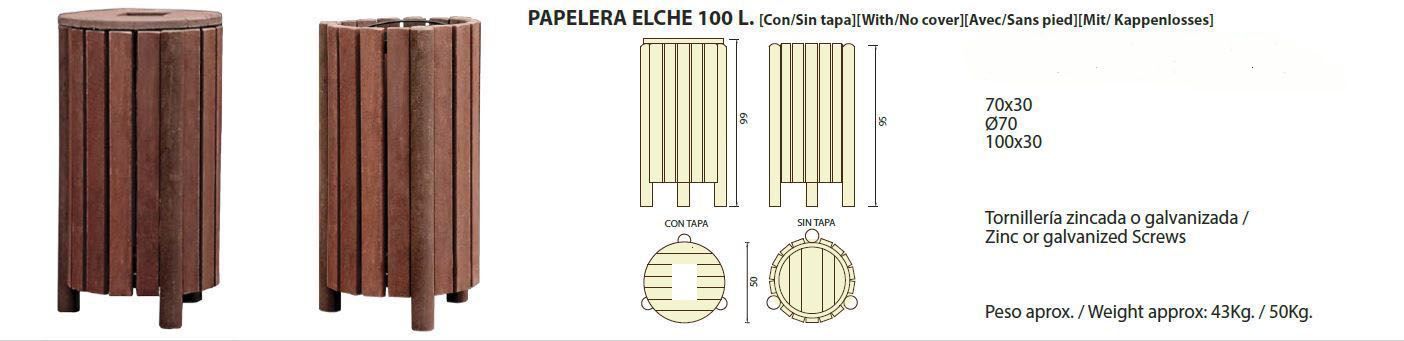 Papelera Elche 100l: ¿Qué podemos ofrecerte? de CM PLASTIK RECYCLING SL Papelera Elche 100l: ¿Qué podemos ofrecerte? de CM PLASTIK RECYCLING SL