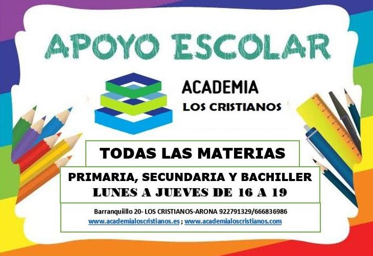 CLASES DE APOYO ESCOLAR 2018/19 TENERIFE ARONA CLASES DE APOYO ESCOLAR 2018/19 TENERIFE ARONA