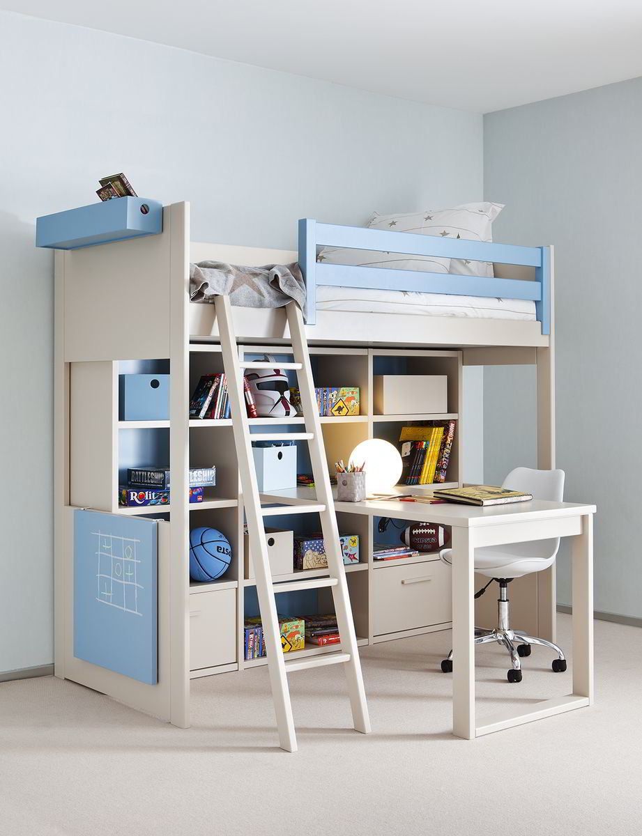 Litera con escritorio y librería: Colecciones de El Cuarto de Micky Litera con escritorio y librería: Colecciones de El Cuarto de Micky