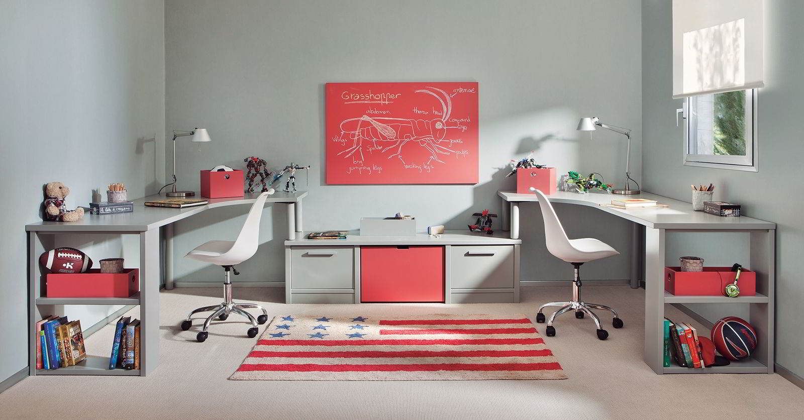 Habitación de estudio para adolescentes: Colecciones de El Cuarto de Micky Habitación de estudio para adolescentes: Colecciones de El Cuarto de Micky
