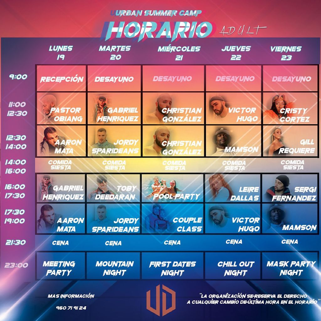 Campamento de Verano Adultos Danza Urbana 2021 Campamento de Verano Adultos Danza Urbana 2021